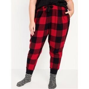 Old Navy Buffalo Plaid Flannel Jogger Pajama Pants